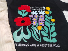 Floral Tee & Skin Color Relaxed Lounge Pants Set