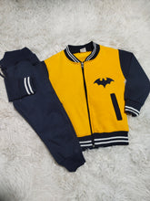 Yellow & Navy Varsity Winter Tracksuit for Kids