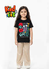 Floral Tee & Skin Color Relaxed Lounge Pants Set