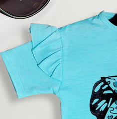 Girls' Stylish Top with Denim Jeans Set