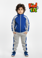 Cozy & Stylish Kids' Tracksuit - Blue & Grey